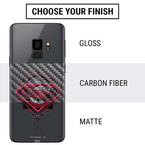 DC Comics Superman Grey Eye Collage Galaxy S9 Skin